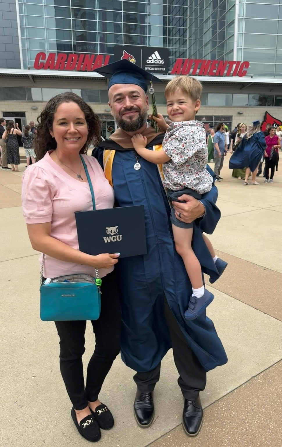 Daniel Eberle with his family